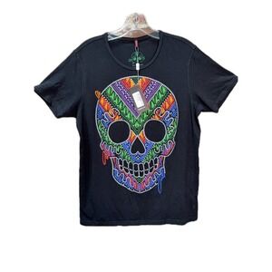 NWT Ay Güey! Unisex Venganza Skull T-Shirt Sz Small Black Graphic Tee Mexico NEW